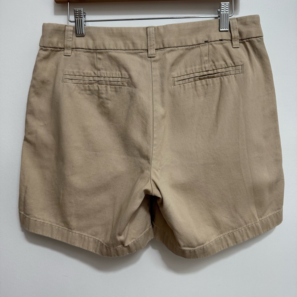 J. Crew Factory 7” Classic Chino Shorts Women Size 8 Khaki Uniform Preppy - Picture 6 of 11